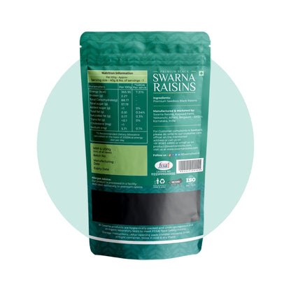 Swarna Black Raisins 100 gms - Rich in Antioxidants -  Swarna Raisins