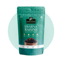 Swarna Premium Black Raisins (Kishmish) | Juicy Jumbo Dried Grapes | Naturally Processed | Farm-to-Table, Hand-Sorted, Organic | No Added Colours & Oil | Healthy Superfood Snack | 500Gm