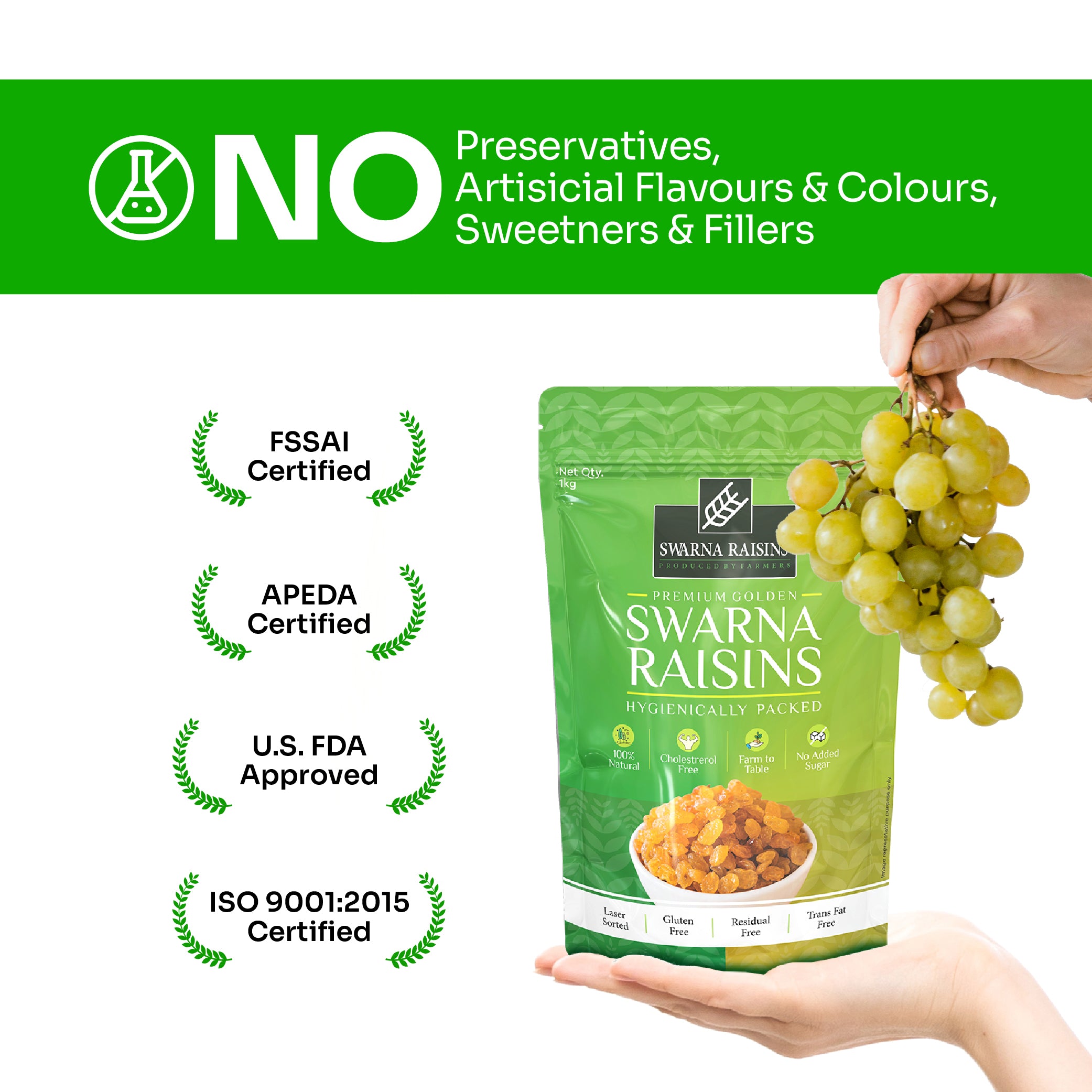 Golden and Black Raisins Family Pack 1kg each