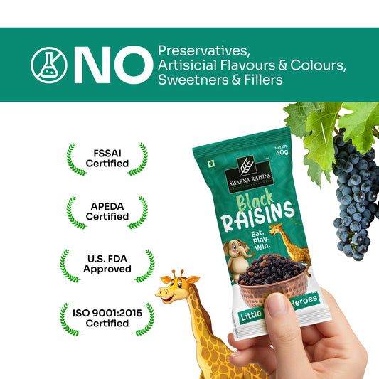 Swarna Premium Black & Golden Raisins (40g Packs)