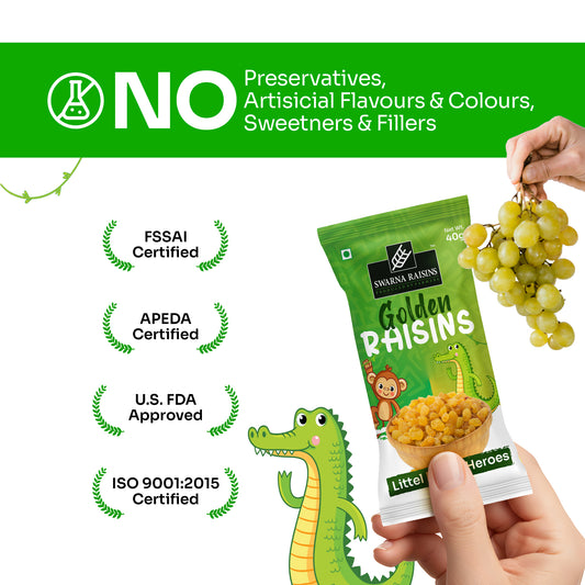 Swarna Premium Black & Golden Raisins (40g Packs)