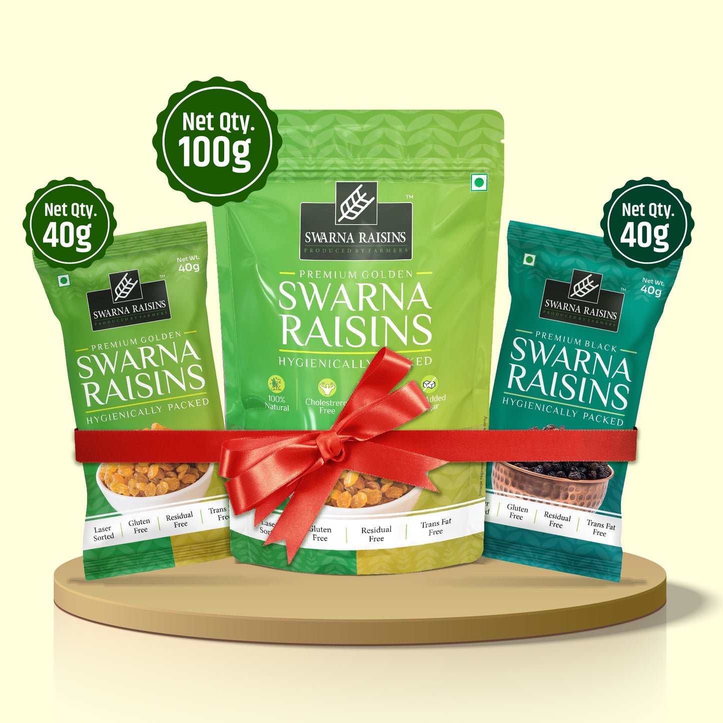 Swarna Premium Black & Golden Raisins (40g Packs)