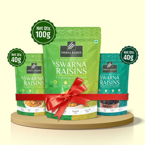 Mini Combo Pack of Golden & Black Raisins–Swarna Raisins