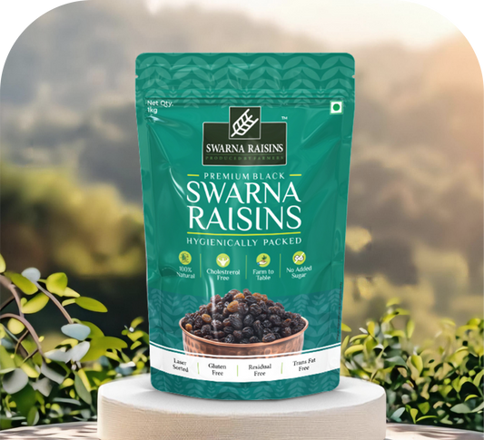 Indian Seedless Black Raisins pack of 1 Kg