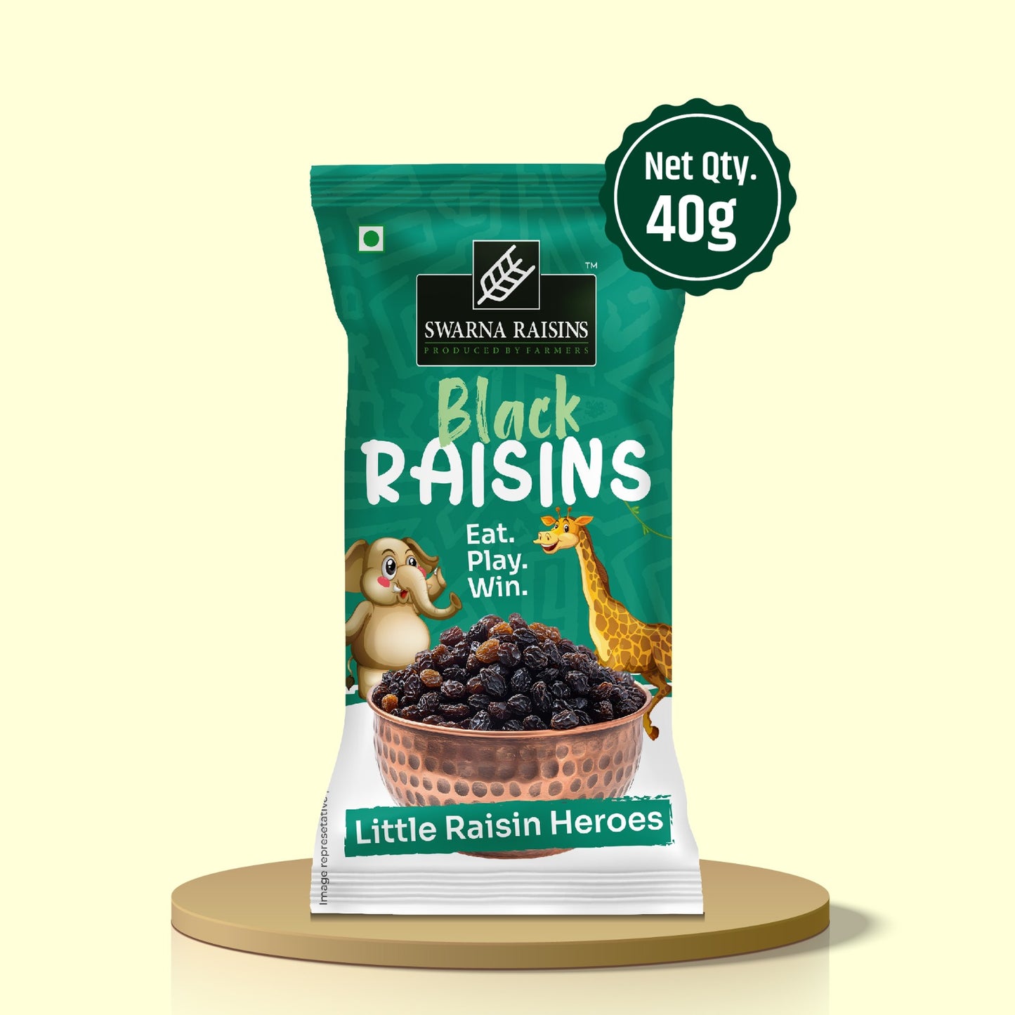 Swarna Premium Black & Golden Raisins (40g Packs)