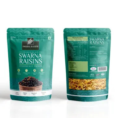 Swarna Black Raisins 1 kg pack - Rich in Antioxidants -  Swarna Raisins